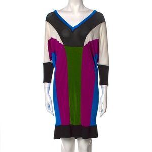 Jean Paul Gaultier Soleil Colour Blocking Midi Dress